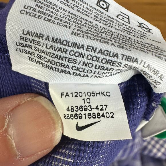 Nike Golf Purple Plaid Mid Rise Tour Performance Straight Leg Pants - Picture 7 of 8